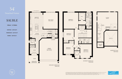 Sauble 34' floor plan