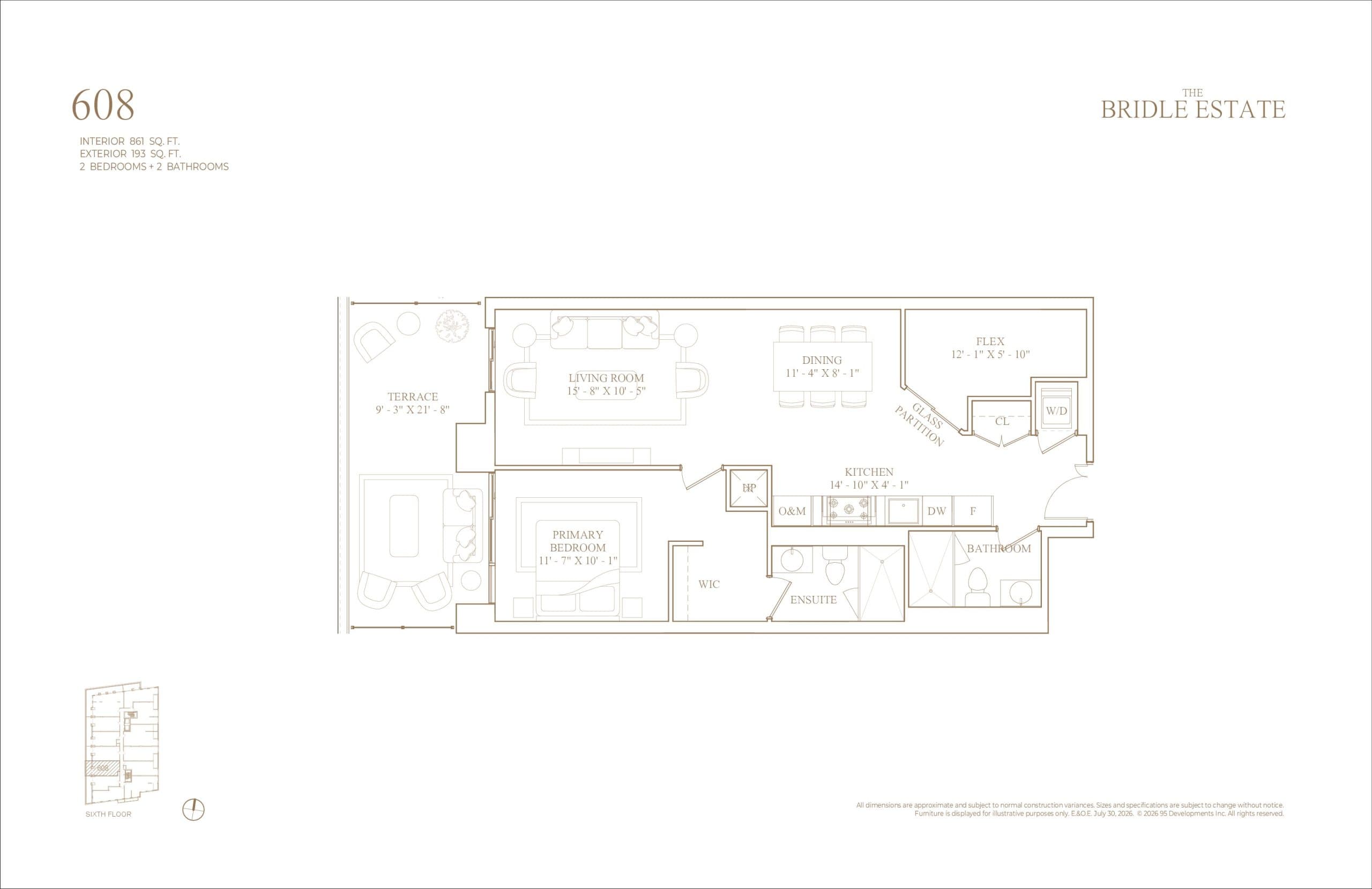 101 Floor Plan at The Bridle Estate Condos - 1460 sq.ft