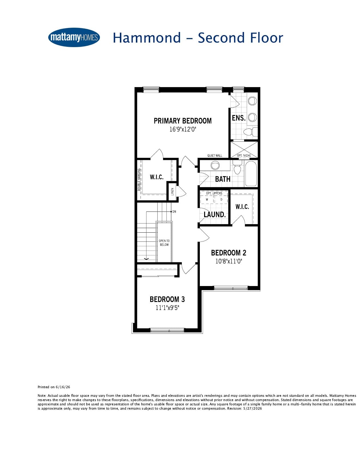 Hammond Floor Plan at Ashburn Hills Homes - 1690 sq.ft 3