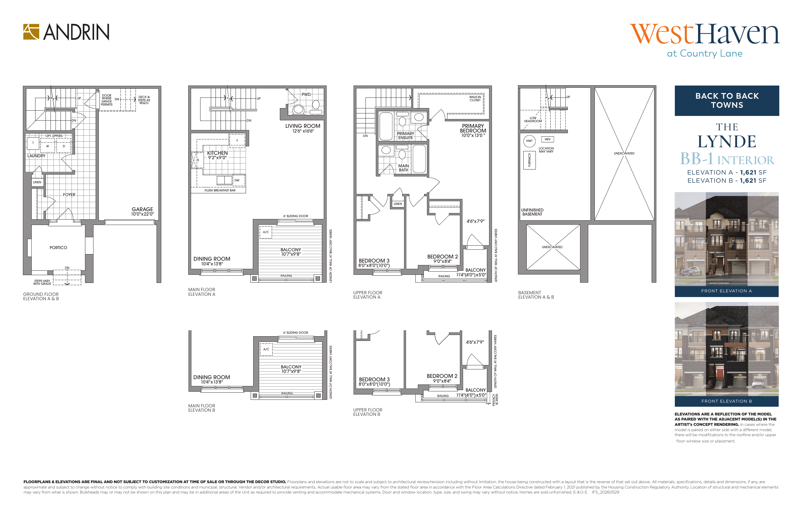 The Lynde Floor Plan at WestHaven at Country Lane - 1621 sq.ft
